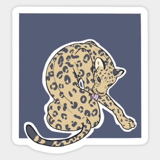 Leopard Bath Square Sticker